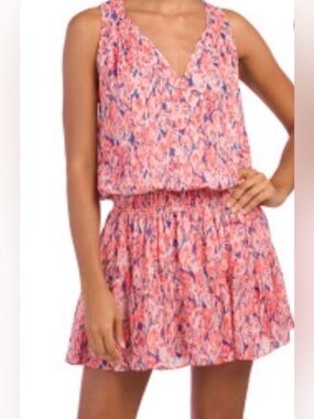 Ramy Brook Tropical Coastal Perry Dress - White and Black